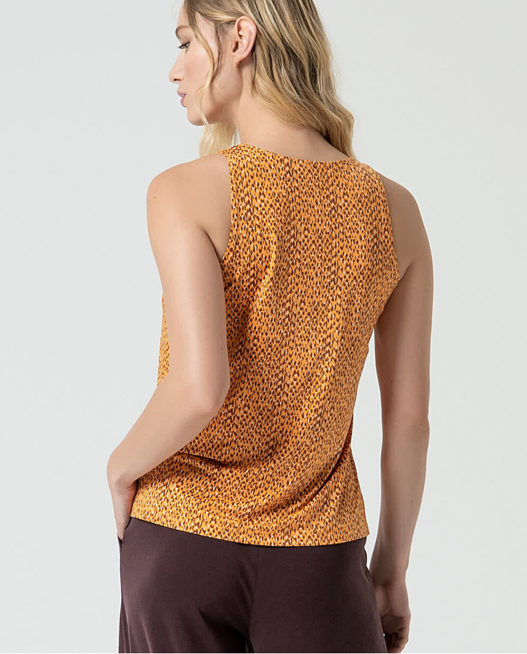 surkana Top elástico sin mangas estampado Amarillo Ahorra y exporta
