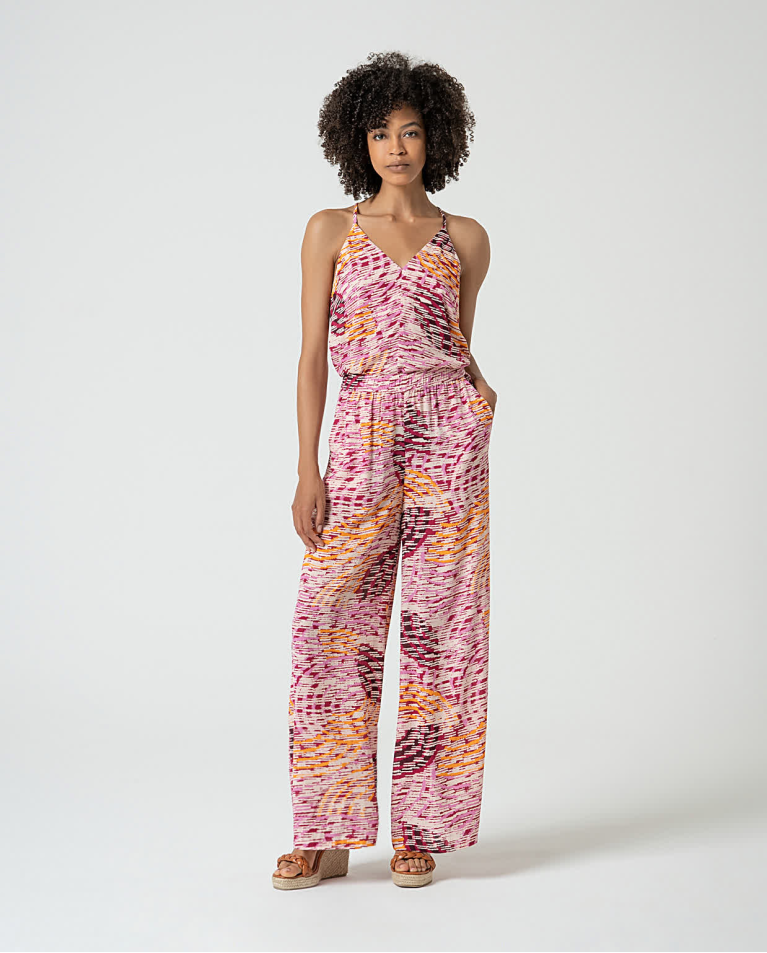 surkana Pantalón palazzo fluido estampado Multi Envío gratis