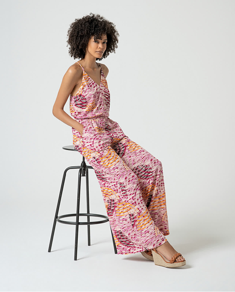 surkana Pantalón palazzo fluido estampado Multi Envío gratis