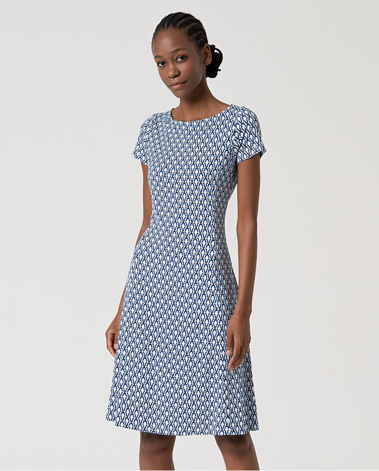 surkana Vestido elástico corto estampado Azul Últimos 3 días