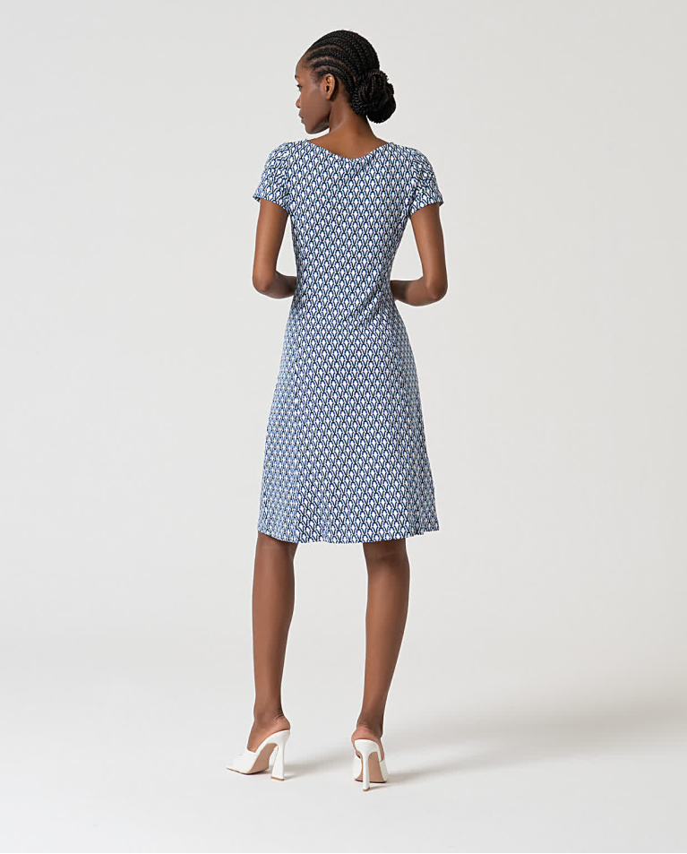 surkana Vestido elástico corto estampado Azul Últimos 3 días