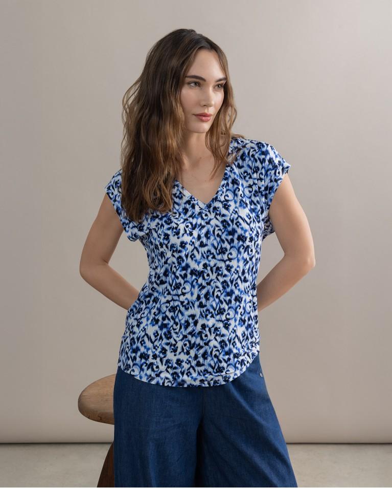 surkana Camiseta elástica viscosa bamboo Azul Último día