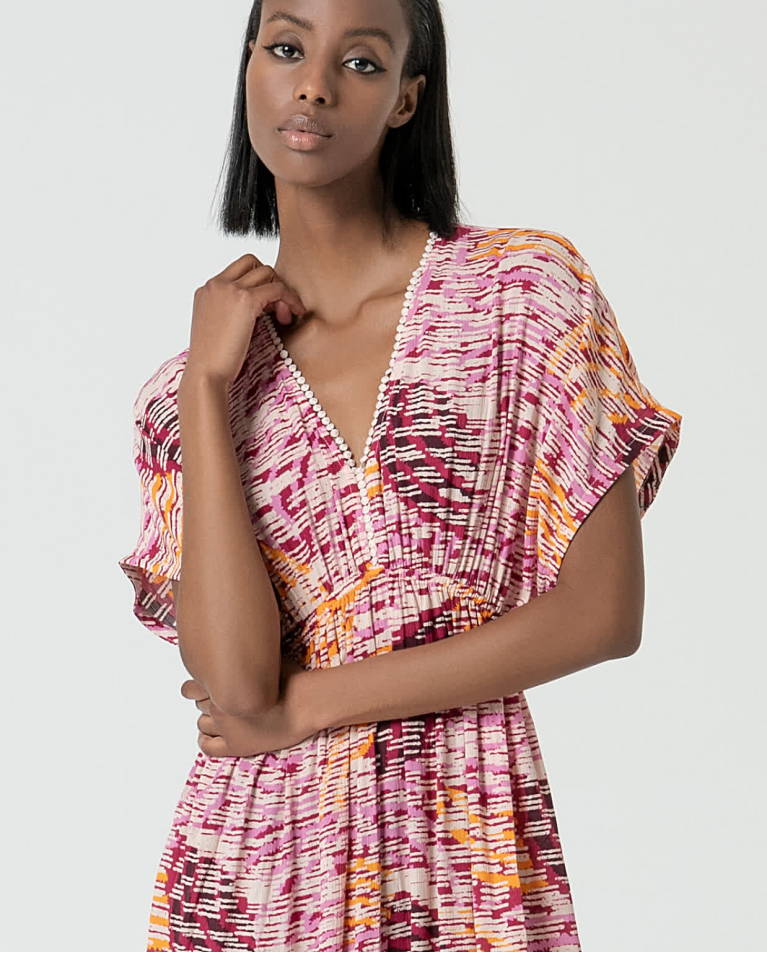 surkana Vestido largo fluido estampado Multi Envío internacional gratuito
