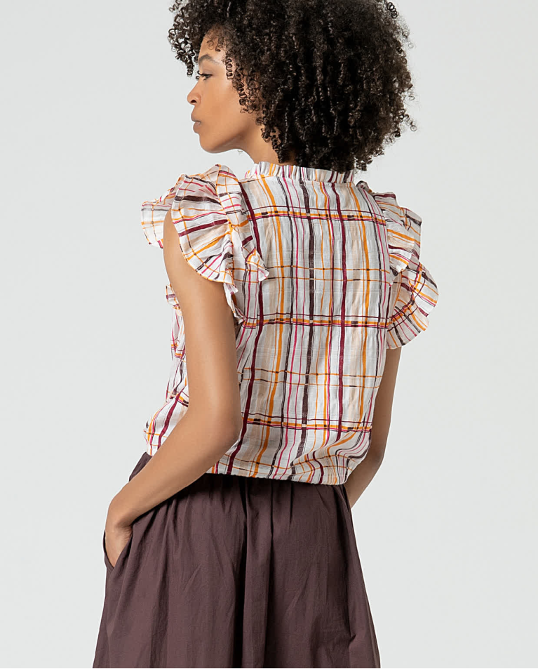 surkana Blusa algodón con volantes Multi Precios de Black Friday