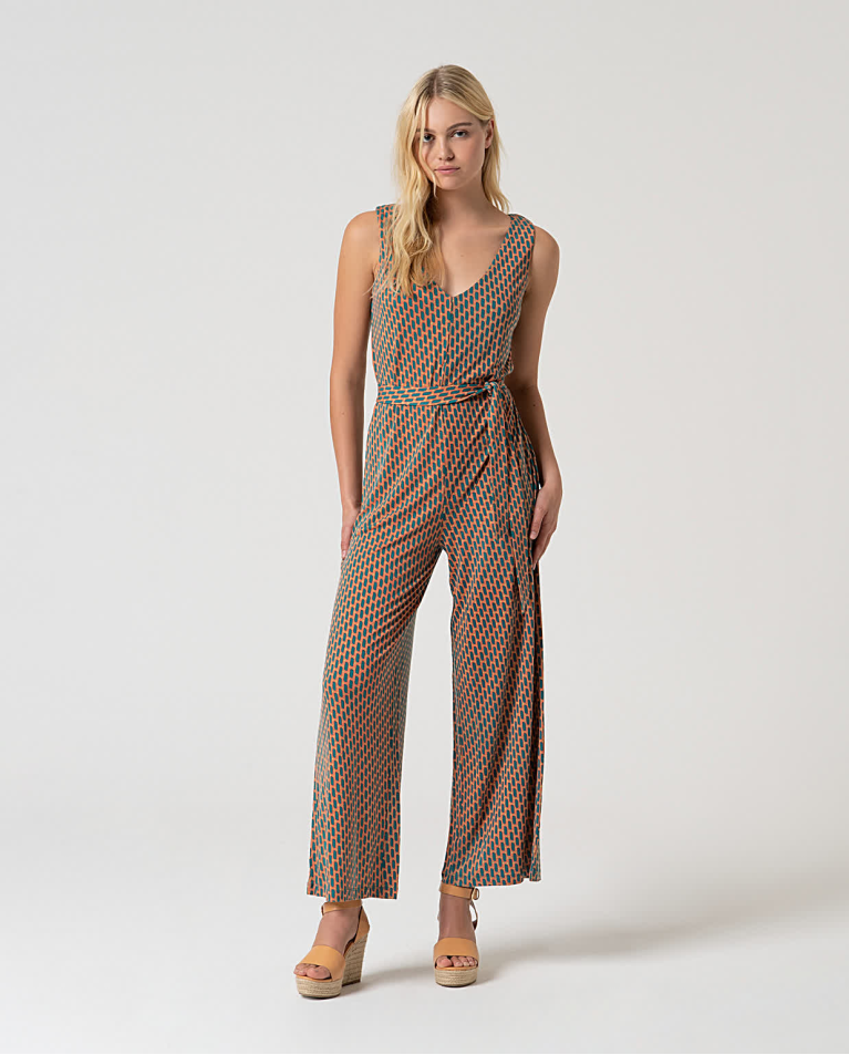surkana Mono lyocell estampado Turquesa Descuento
