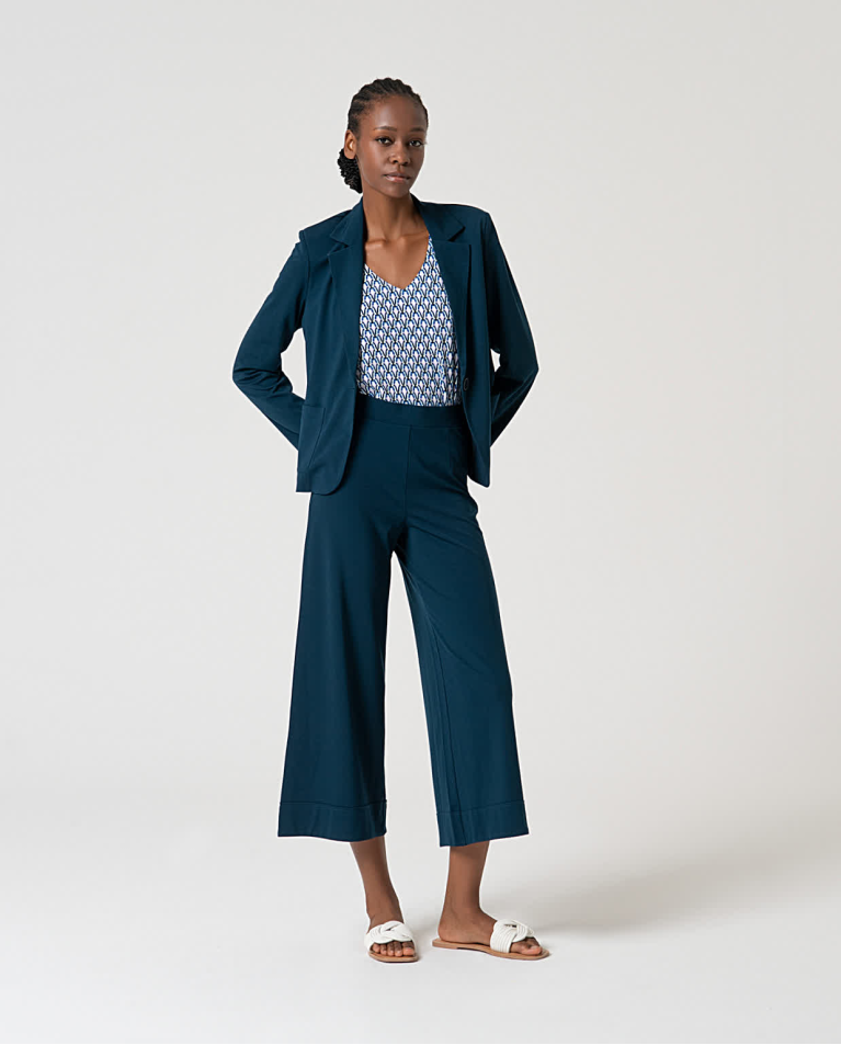 surkana Top tirantes elástico estampado Azul Tienda