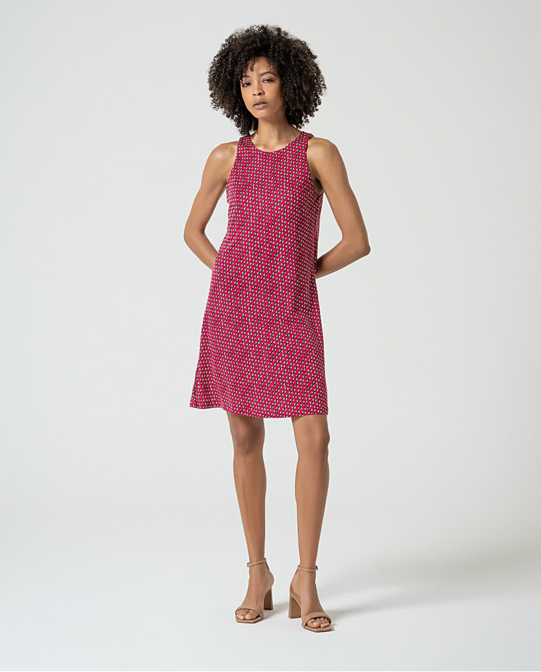 surkana Vestido corto lyocell estampado Fucsia