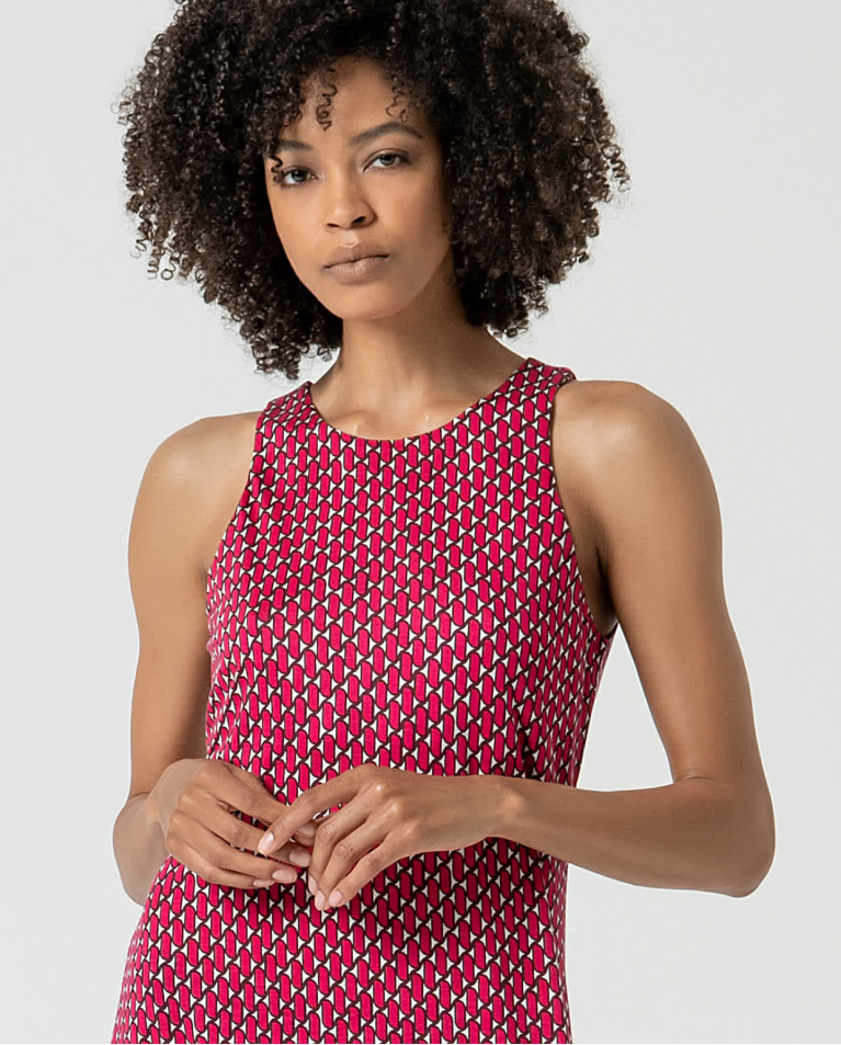 surkana Vestido corto lyocell estampado Fucsia Envío gratis