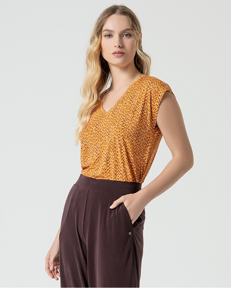 surkana Pantalón largo wide leg elástico Marrón Últimos 2 días