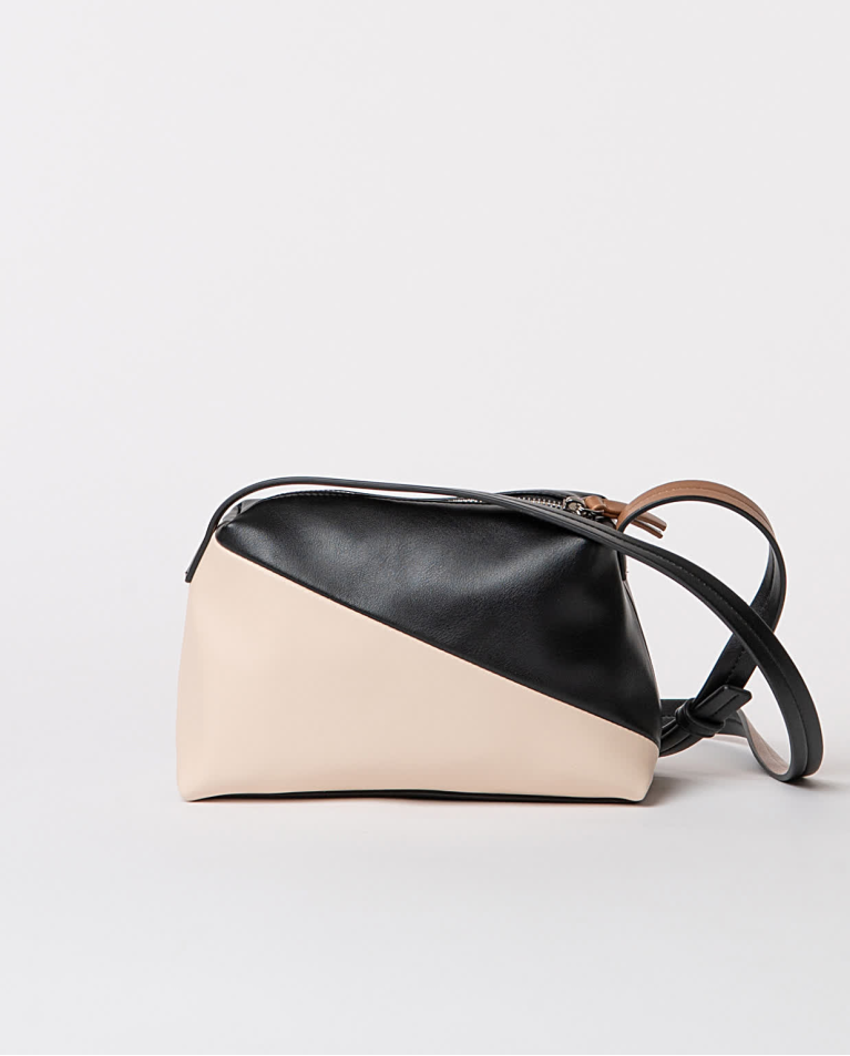 surkana Bandolera efecto piel bicolor Negro Grandes ahorros