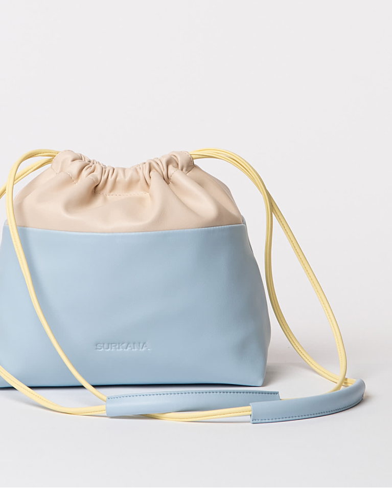 surkana Bolso efecto piel bicolor Azul celeste Devoluciones gratuitas