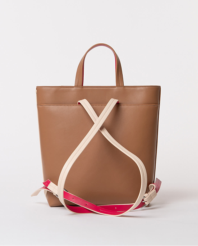 surkana Mochila efecto piel bicolor Marrón En línea