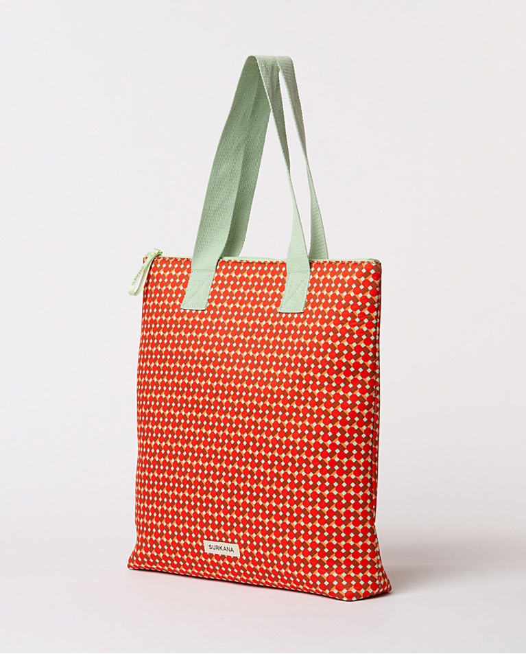 surkana Shopper de neopreno estampado Rojo Outlet online