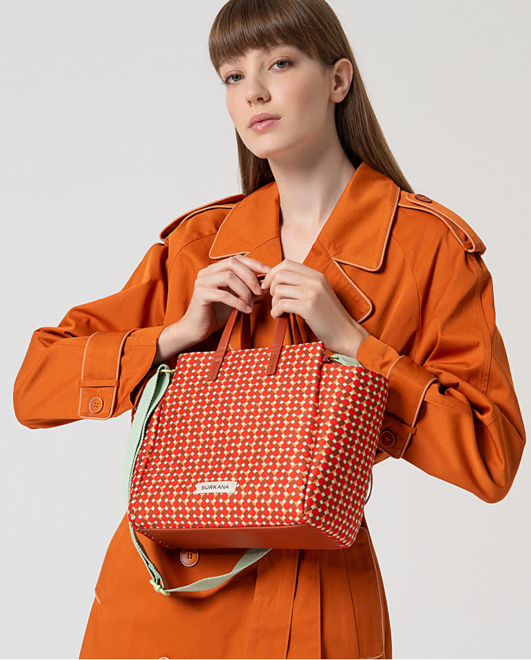 surkana Cartera de neopreno estampada Rojo