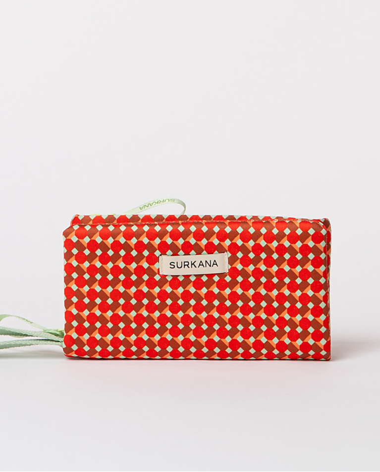 surkana Cartera doble de neopreno estampado Rojo Ofertas