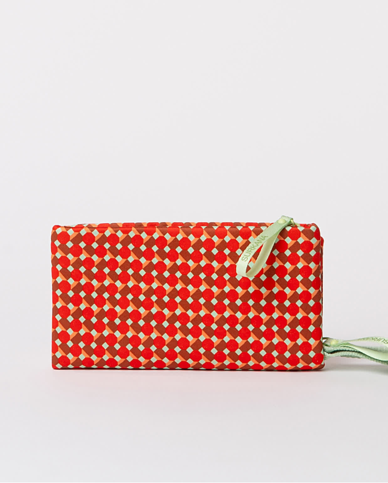 surkana Cartera doble de neopreno estampado Rojo Ofertas