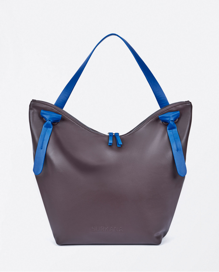 surkana Tote bag de piel vegana Marrón Descuento