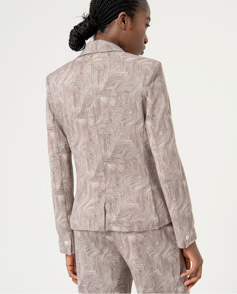 surkana Blazer elástica estampada Crudo Tienda