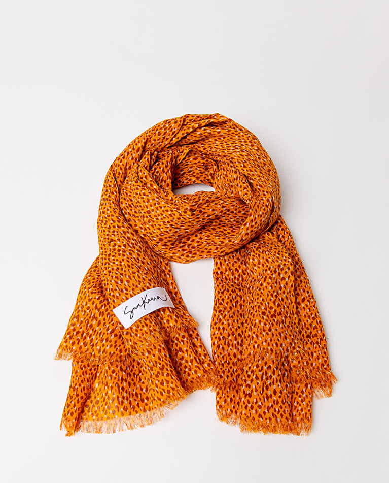 surkana Pañuelo foulard algodón estampado Naranja ÚLTIMAS EDICIONES