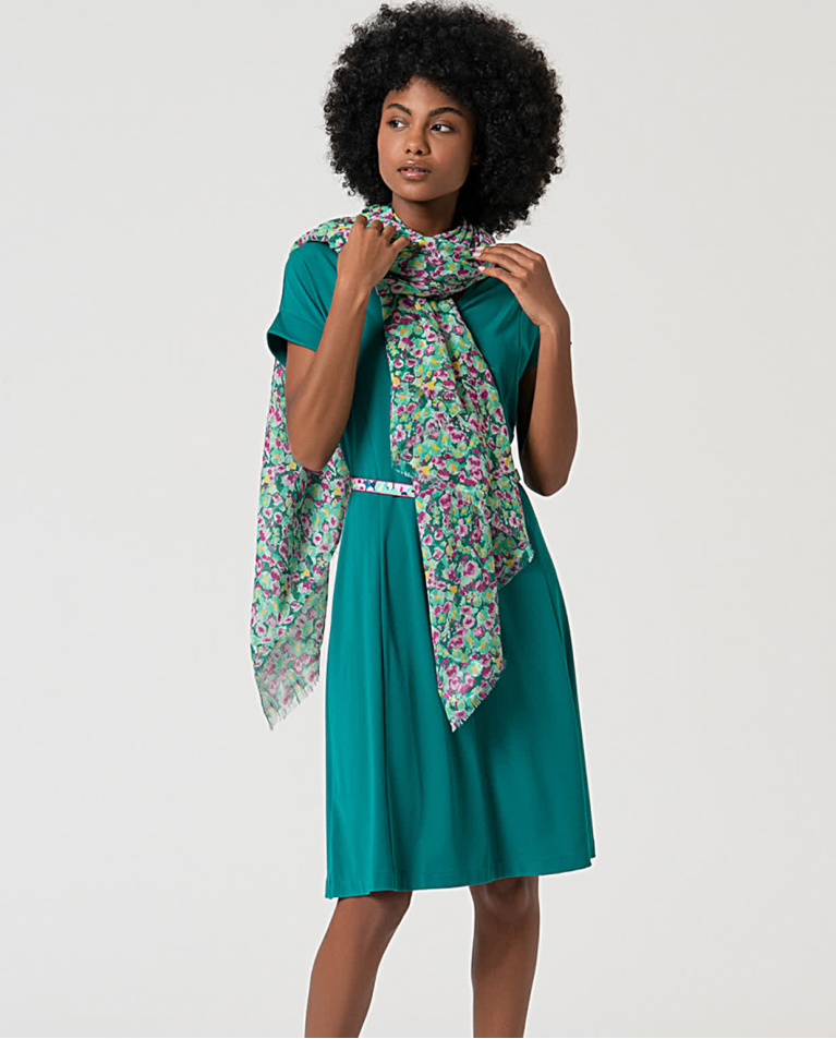 surkana Pañuelo foulard algodón estampado Turquesa