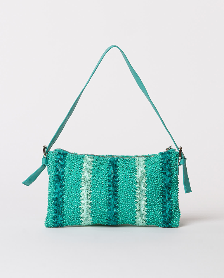 surkana Bandolera con abalorios y lentejuelas Turquesa En oferta