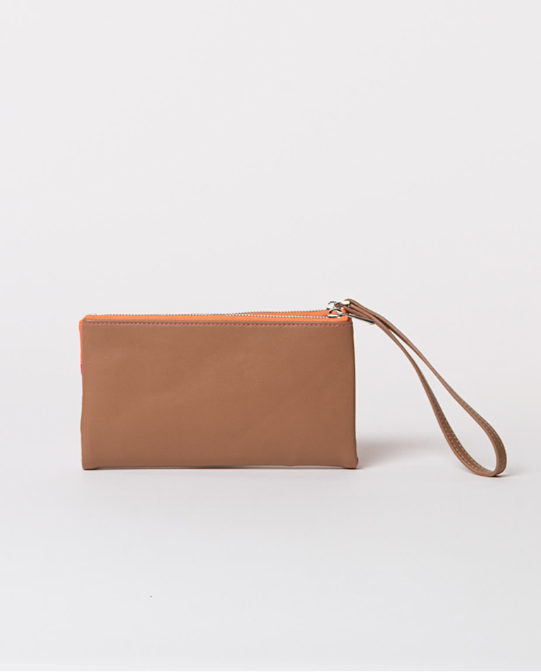 surkana Cartera blanda tricolor efecto piel Multi Última moda