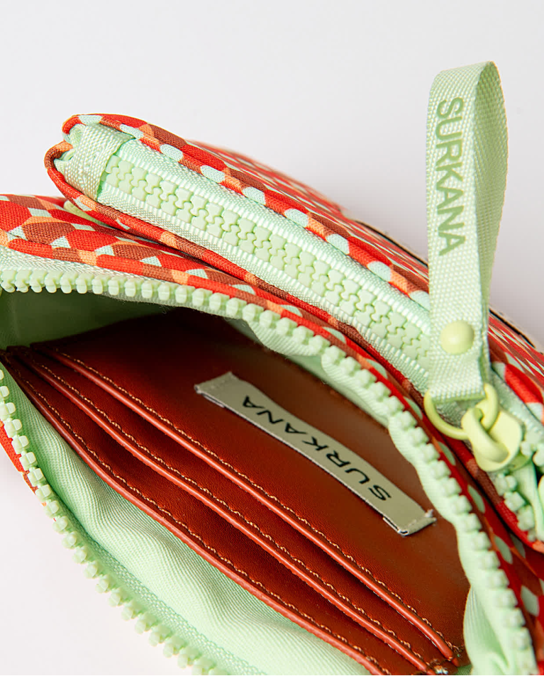 surkana Monedero doble de neopreno estampado Rojo Ofertas especiales