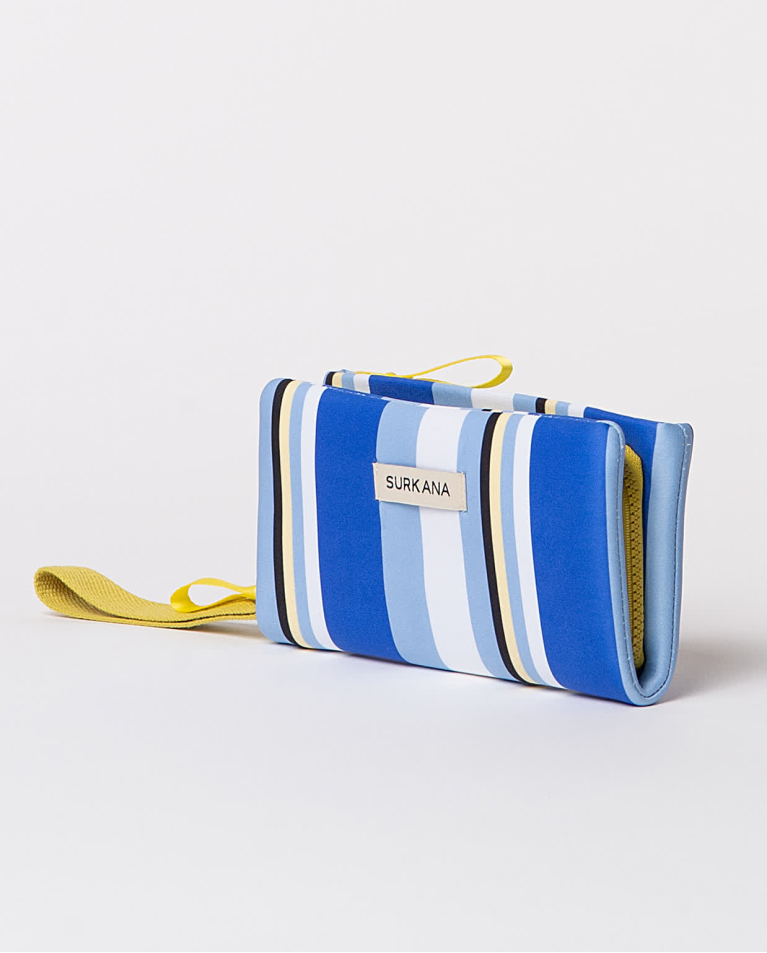surkana Cartera doble de neopreno estampado Azul Grandes ahorros