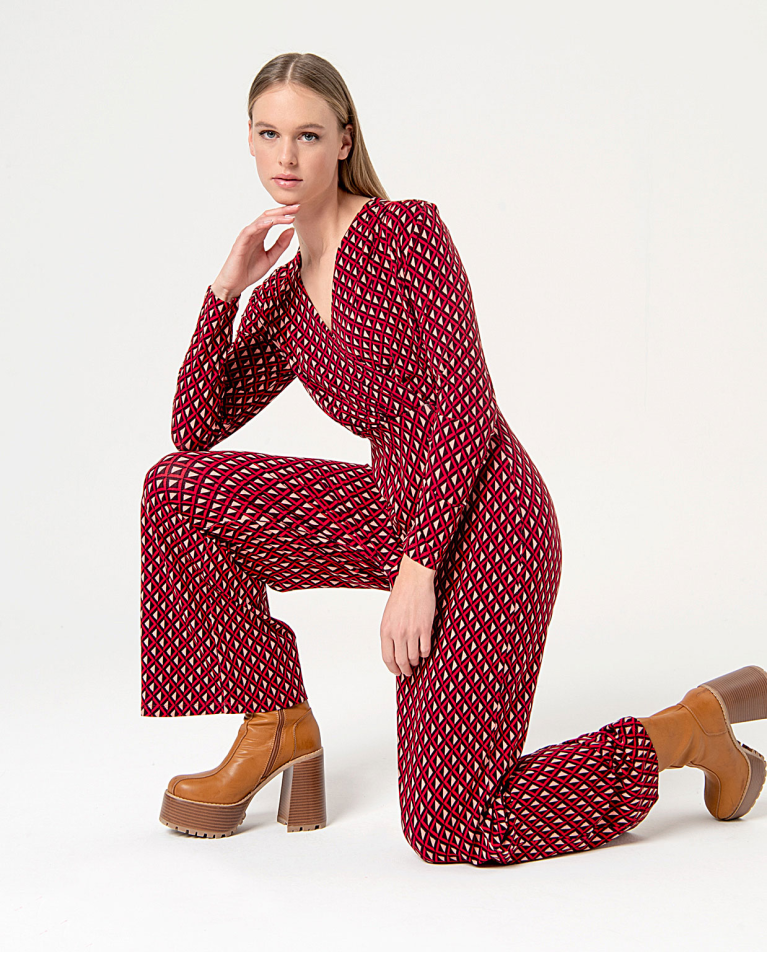 surkana Mono elástico cruzado estampado Rojo Los más vendidos