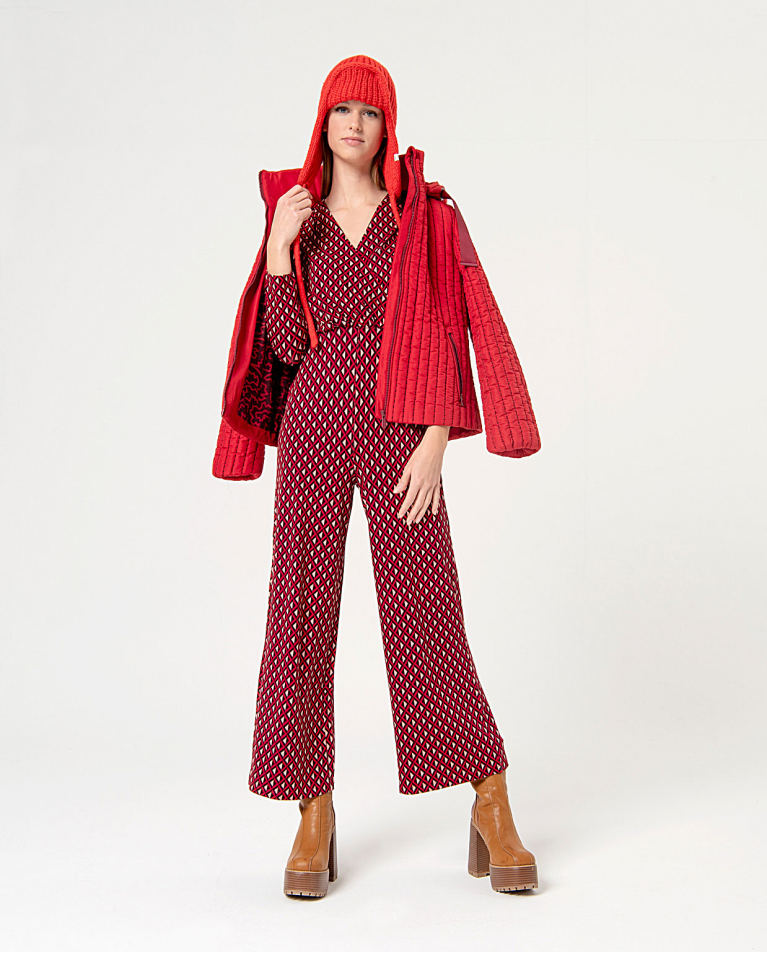 surkana Mono elástico cruzado estampado Rojo Los más vendidos