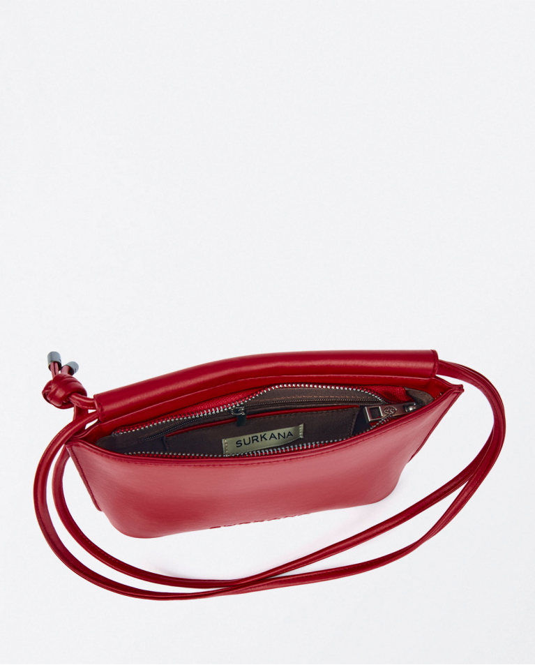 surkana Bandolera de piel vegana Rojo Tienda