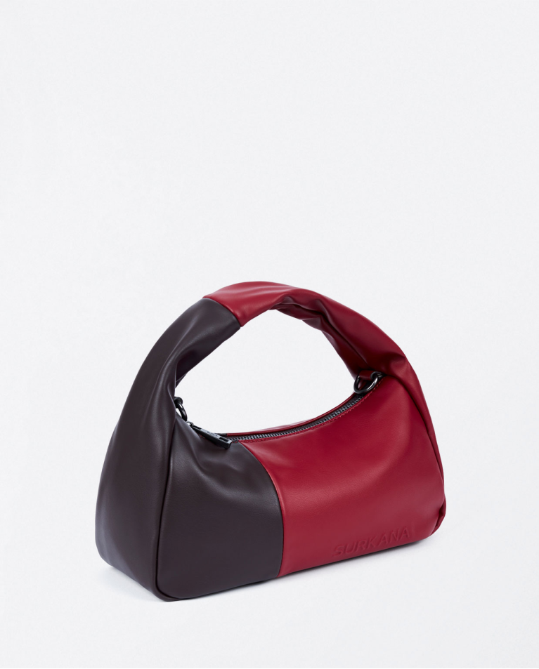 surkana Bolso piel vegana bicolor Rojo Rebajas top