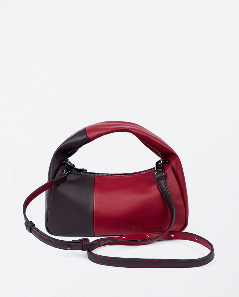 surkana Bolso piel vegana bicolor Rojo Rebajas top