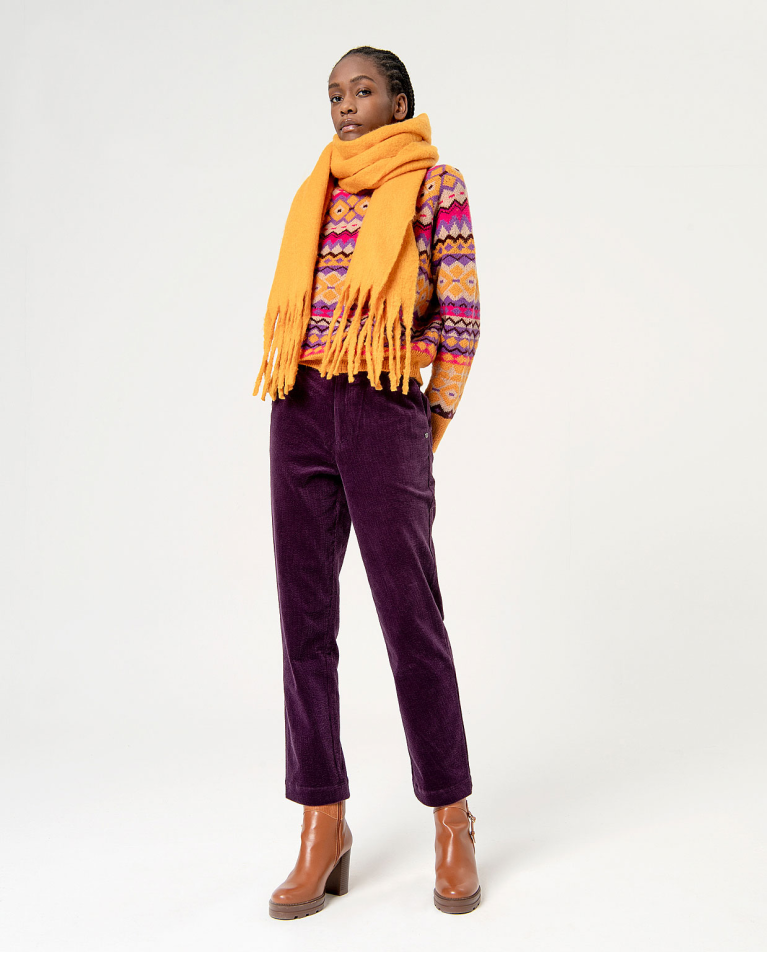 surkana Jersey jacquard rombos Naranja Envío gratis