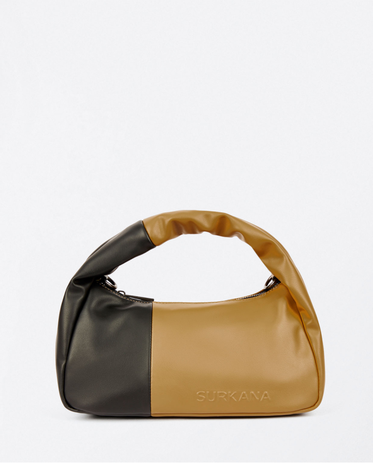 surkana Bolso piel vegana bicolor Camel