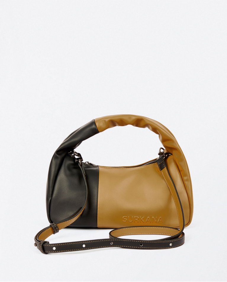 surkana Bolso piel vegana bicolor Camel Promoción por tiempo limitado