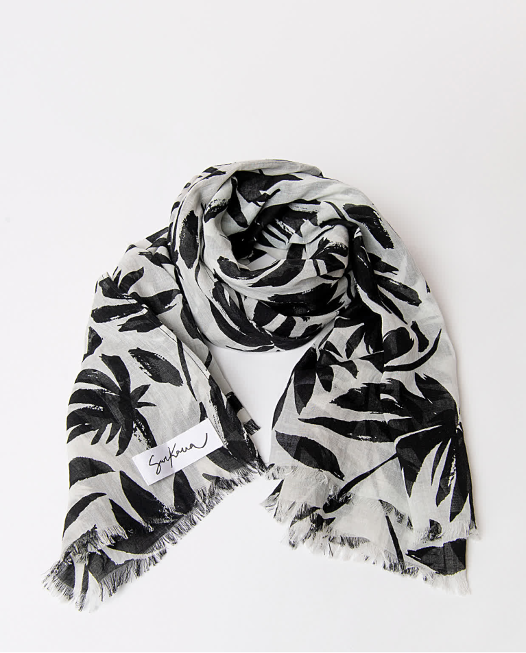 surkana Pañuelo foulard algodón estampado Negro Superdescuento