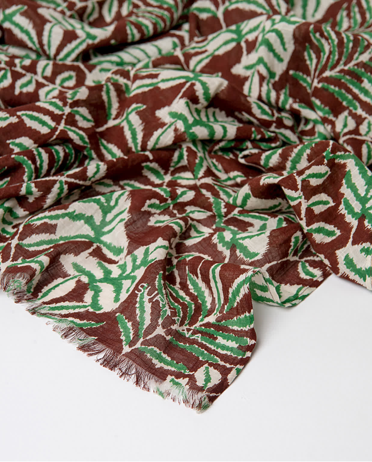 surkana Pañuelo foulard algodón estampado Marrón Precios de Black Friday