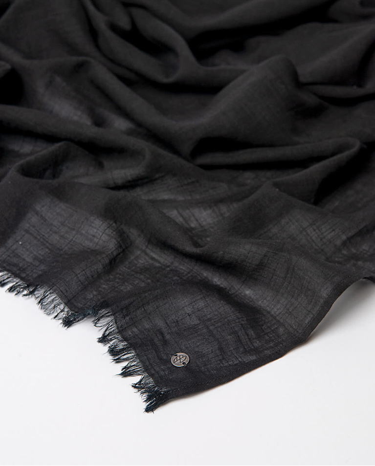 surkana Pañuelo foulard algodón liso Negro En oferta