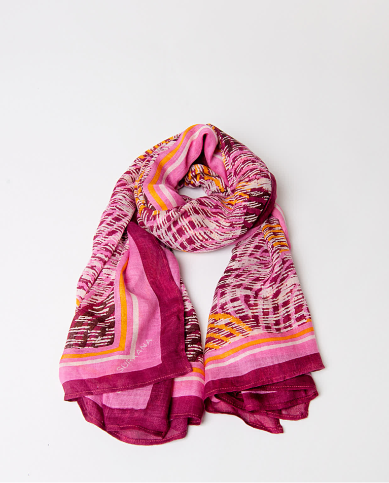 surkana Pañuelo foulard estampado Fucsia Última moda