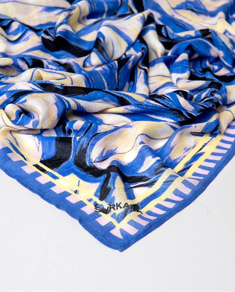 surkana Pañuelo foulard estampado Azul Descuento por venta flash
