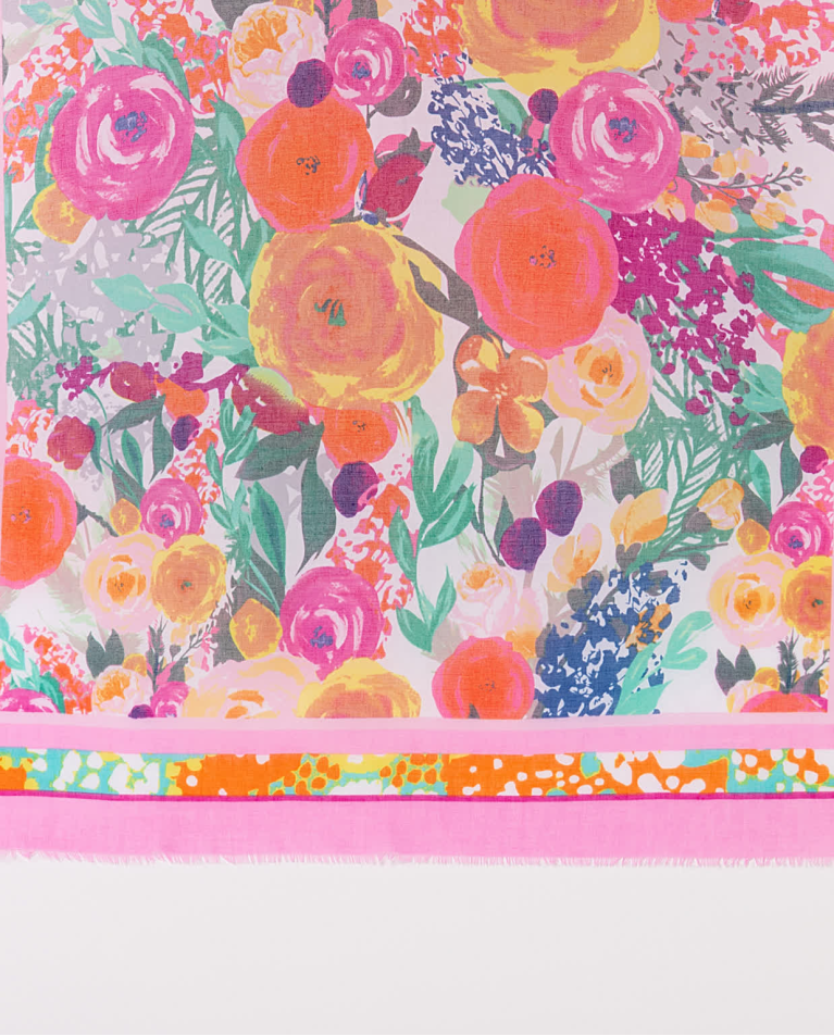 surkana Pareo rectangular estampado Rosa Precio ultrabajo
