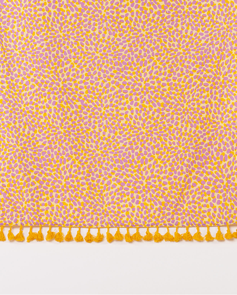 surkana Pareo algodón estampado Amarillo Venta caliente