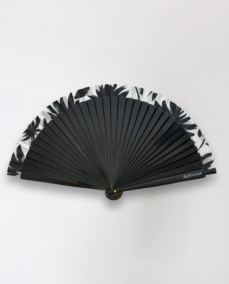 surkana Abanico de madera Negro Gran oferta