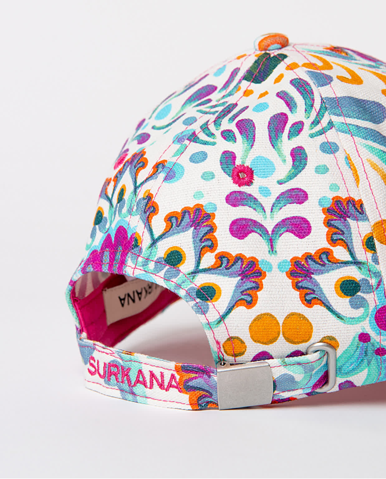 surkana Gorra béisbol estampada Blanco Rebajas baratas