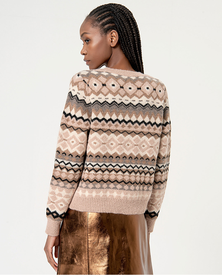 surkana Jersey jacquard rombos Piedra Oferta especial