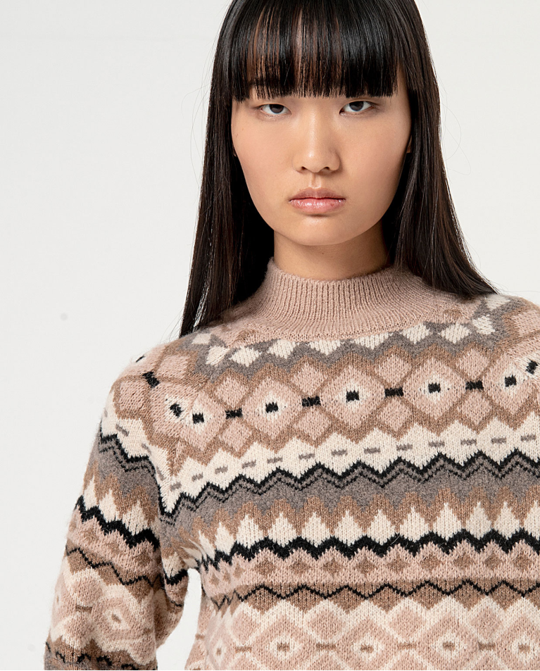 surkana Jersey jacquard rombos Piedra Últimos 3 días