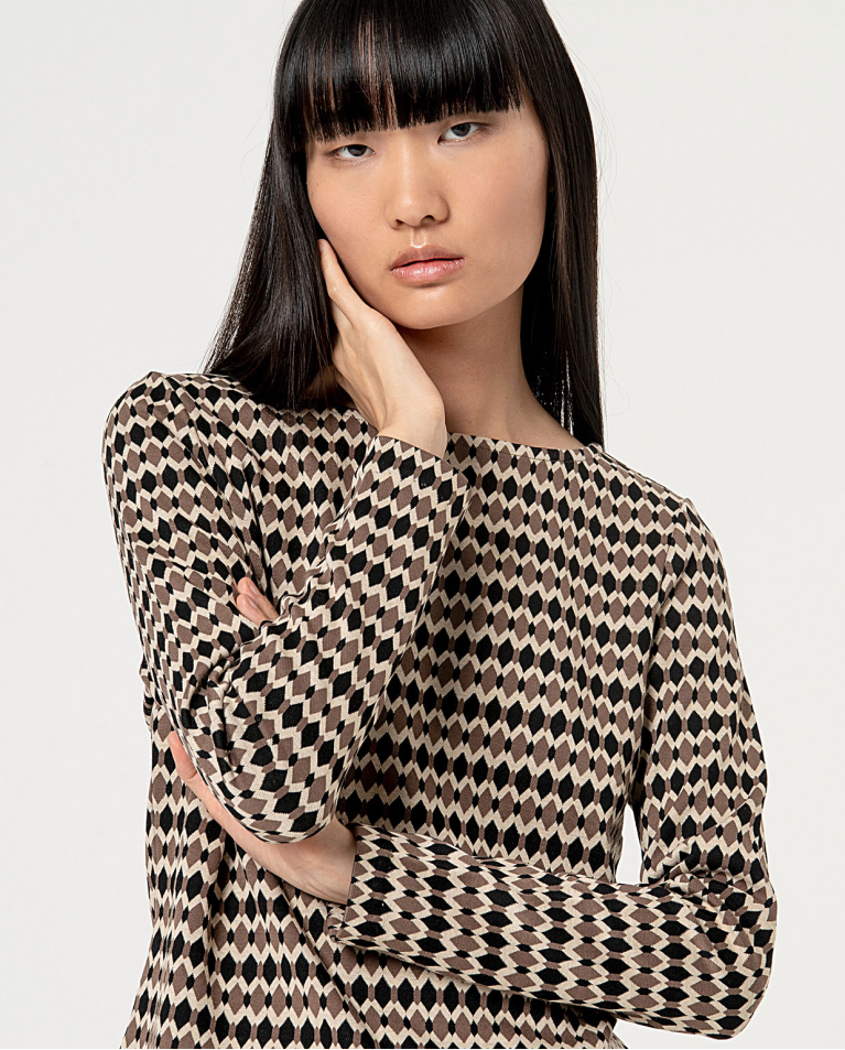 surkana Camiseta manga larga jacquard Negro Oferta especial de fábrica