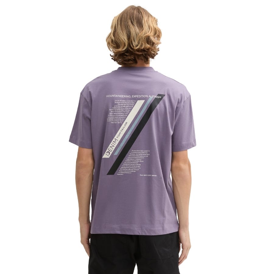 wala Camisetas manga corta Tom tailor Relaxed Printed T-Shirt T-Shirts Gran oferta