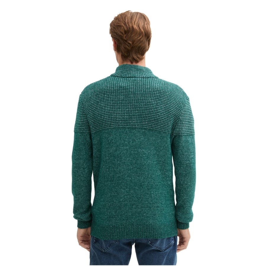 wala Jerseys Tom tailor Cosy Structure Mix Knit Troyer Flat Knit Tops ÚLTIMAS EDICIONES